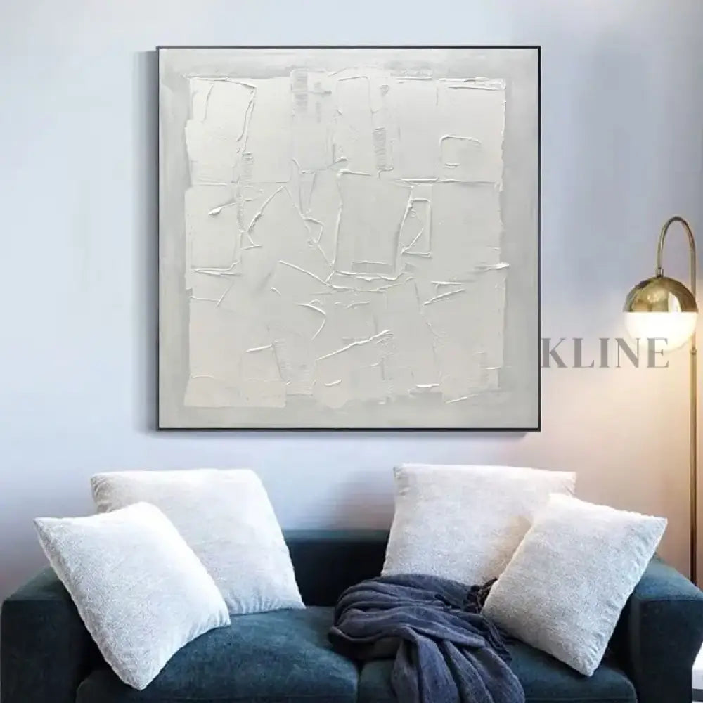 Square White Patches - Hand Painting 