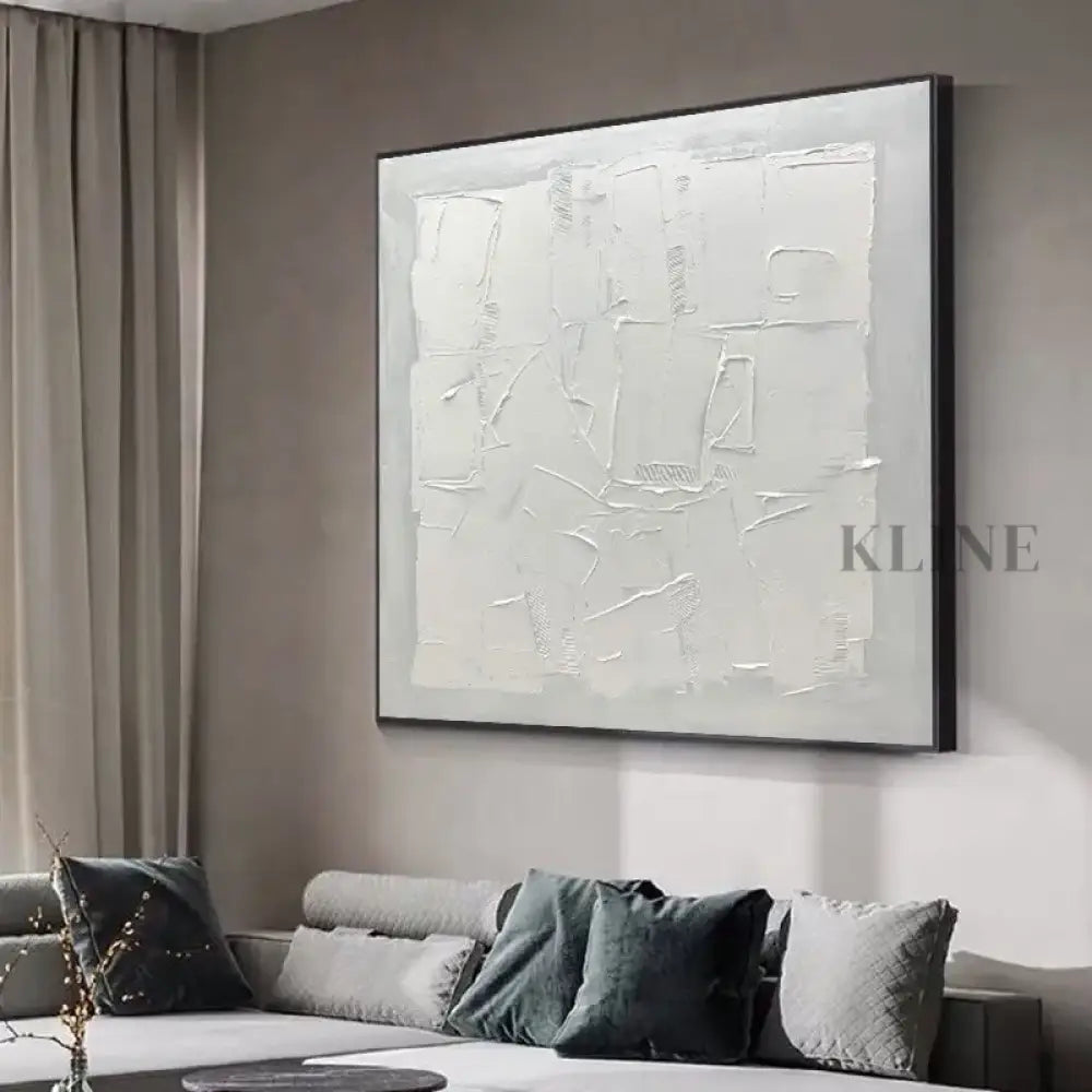 Square White Patches - Hand Painting