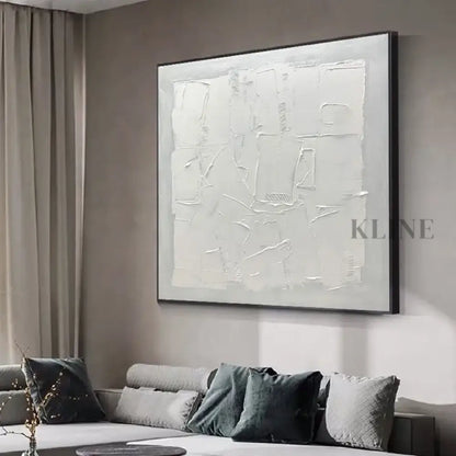 Square White Patches - Hand Painting