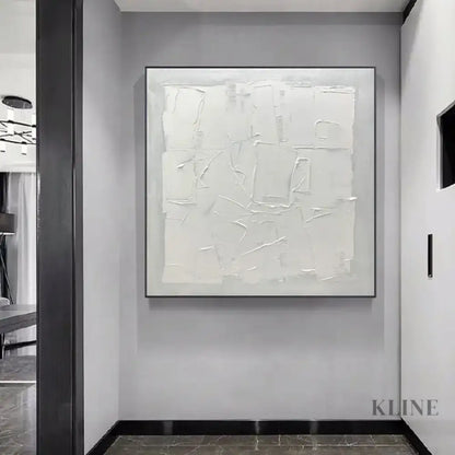 Square White Patches - Hand Painting