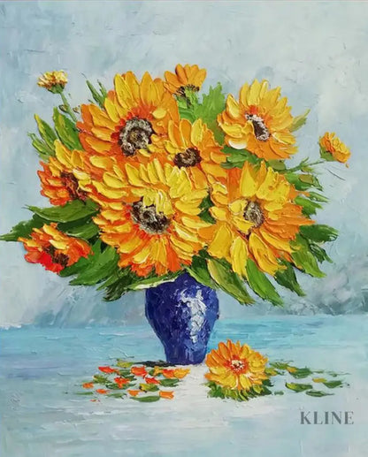 Stillness in Petals - Hand Painting