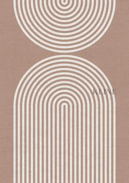 Striped Arches Abstract Beige - Hand Painting