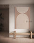 Striped Arches Abstract Beige - Hand Painting