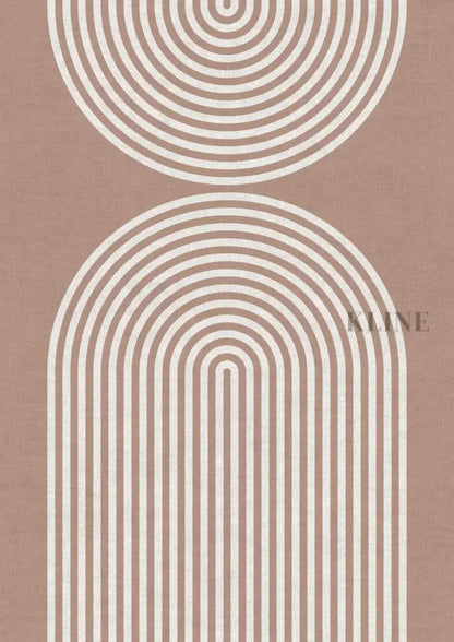 Striped Arches Abstract Beige - Hand Painting