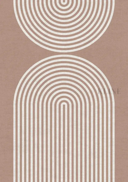 Striped Arches Abstract Beige - Hand Painting