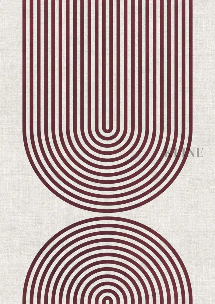 Striped Arches Burgundy - Hand Painting