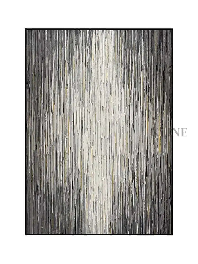 Stripes Textured Wall Art - Hand Painting لوحات بالأبيض والأسود