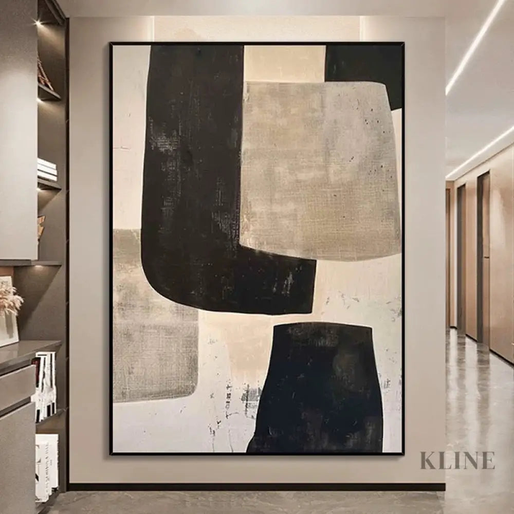 Subtle Harmony Warm Brown &amp; Beige Textured Painting - Hand Painting