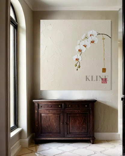 Subtle Oriental Flow - Hand Painting