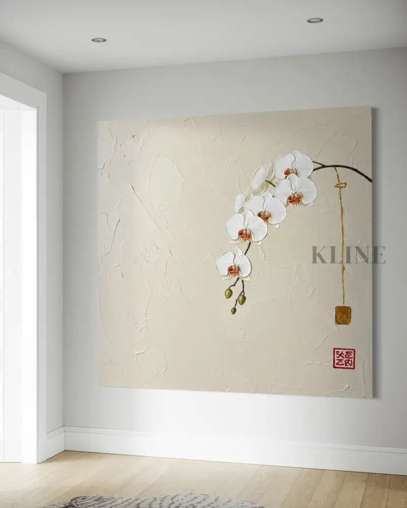 Subtle Oriental Flow - Hand Painting