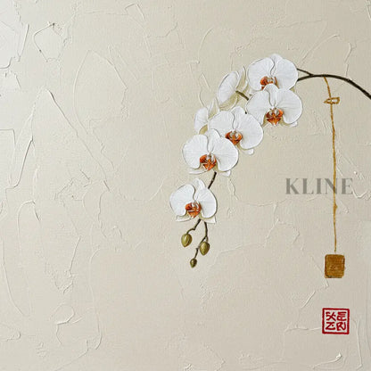 Subtle Oriental Flow - Hand Painting