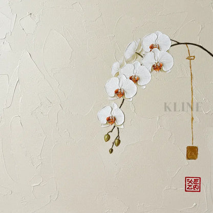 Subtle Oriental Flow - Hand Painting