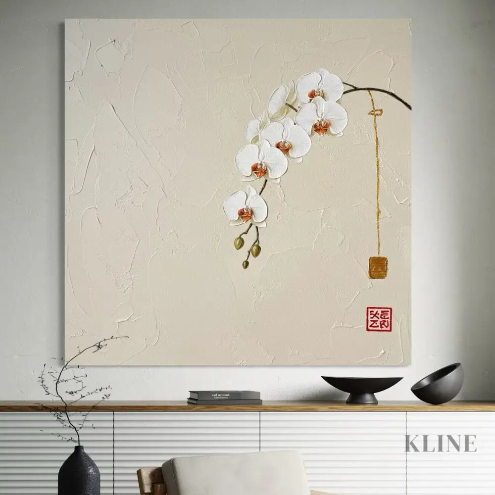 Subtle Oriental Flow - Hand Painting 