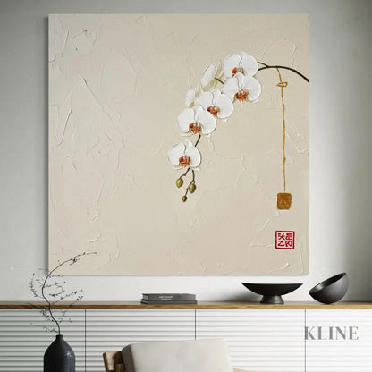 Subtle Oriental Flow - Hand Painting