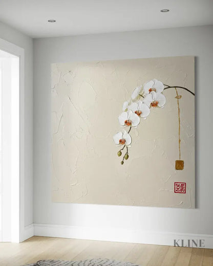 Subtle Oriental Flow - Hand Painting