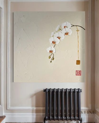 Subtle Oriental Flow - Hand Painting