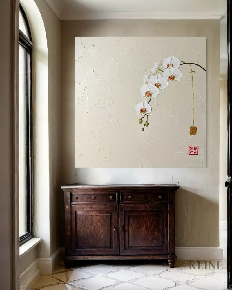 Subtle Oriental Flow - Hand Painting 