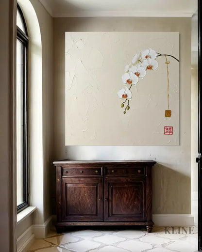 Subtle Oriental Flow - Hand Painting