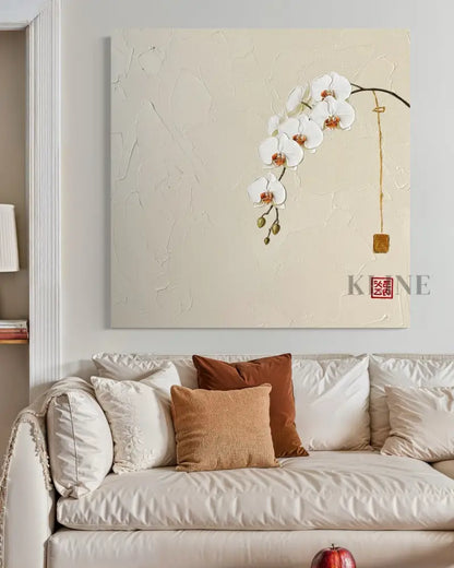 Subtle Oriental Flow - Hand Painting