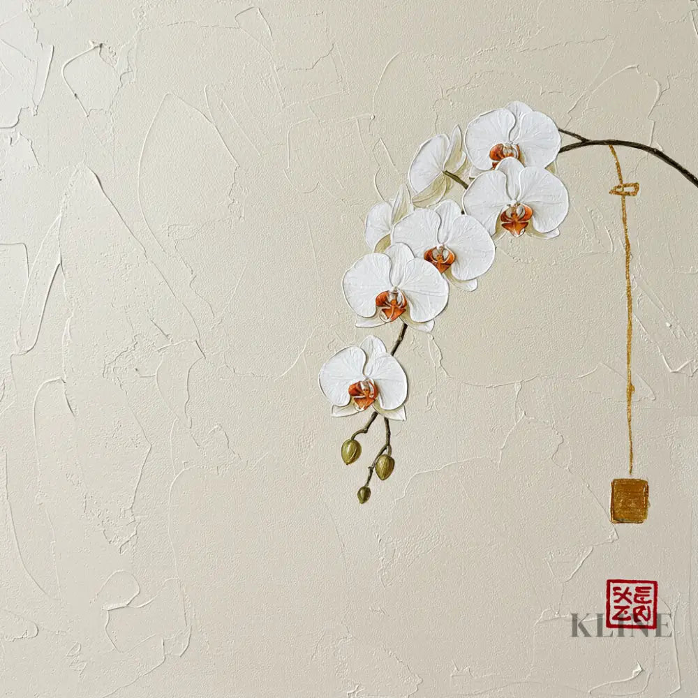 Subtle Oriental Flow - Hand Painting