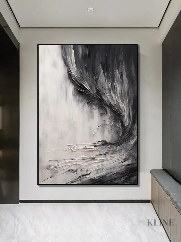 Suddenly Darkened - Hand Painting Textured Wall Art