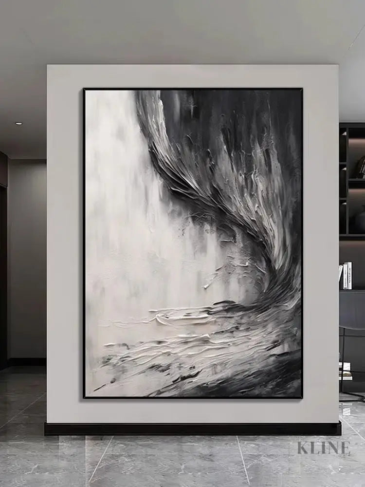 Suddenly Darkened - Hand Painting Textured Wall Art