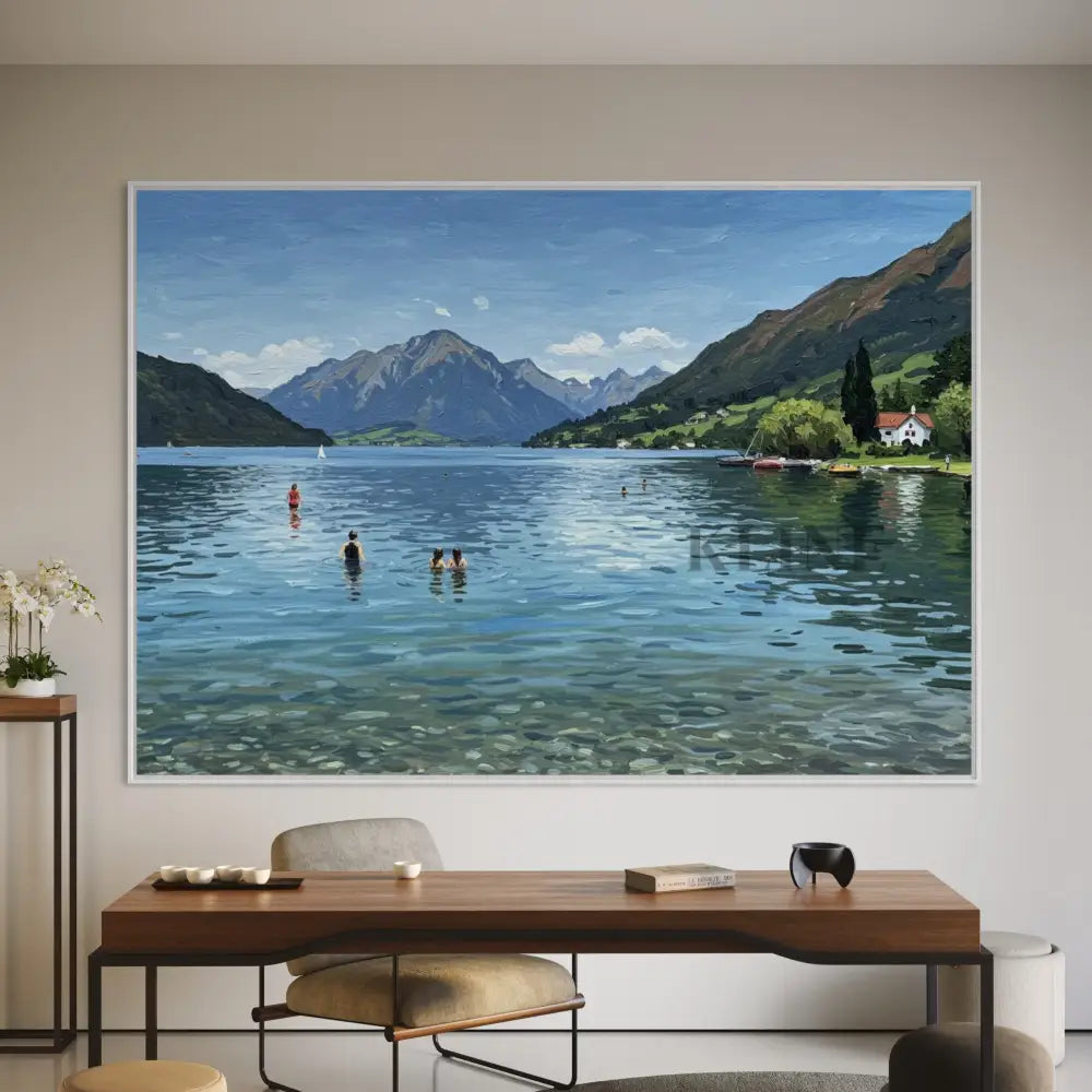 Summer Haven’s Glimmer - Hand Painting Dining Room Wall Art