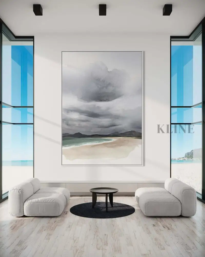 Summer Storm - Hand Painting لوحات المناظر البحرية