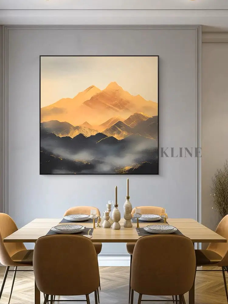 Summit Illumination - Hand Painting Arte de la pared de la lona