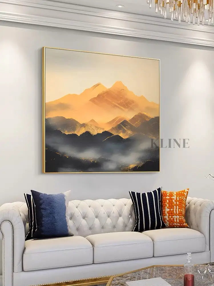 Summit Illumination - Hand Painting Arte de la pared de la lona