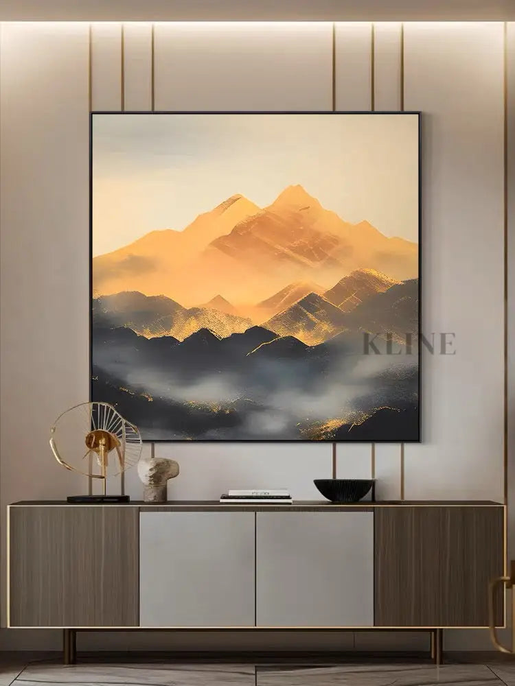 Summit Illumination - Hand Painting Arte de la pared de la lona
