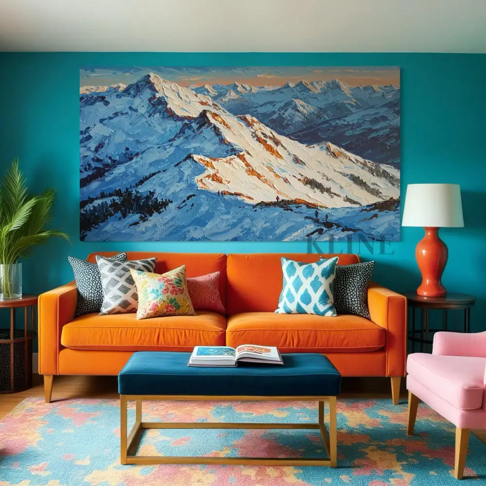 Summit Serenity 2 - Hand Painting Lounge Wall Art
