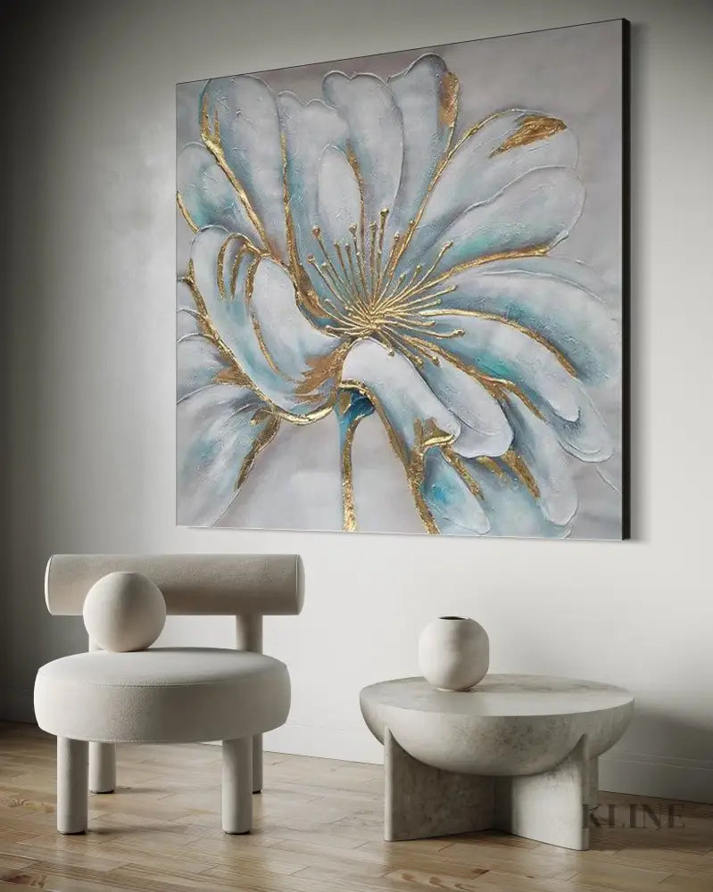 Sun-Kissed Indigo - Hand Painting 