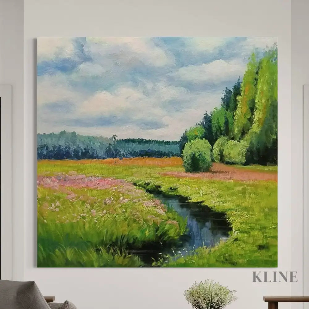 Sun Over the Sázava - Hand Painting