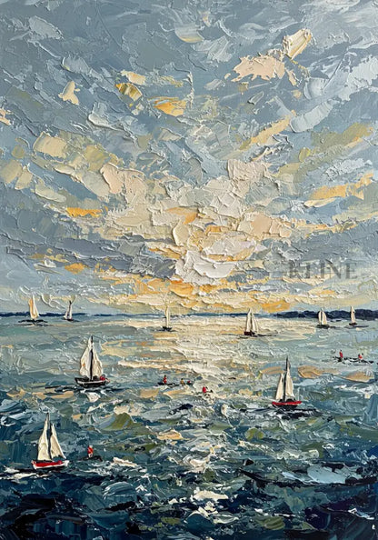 Sunburst on the Swell - Hand Painting