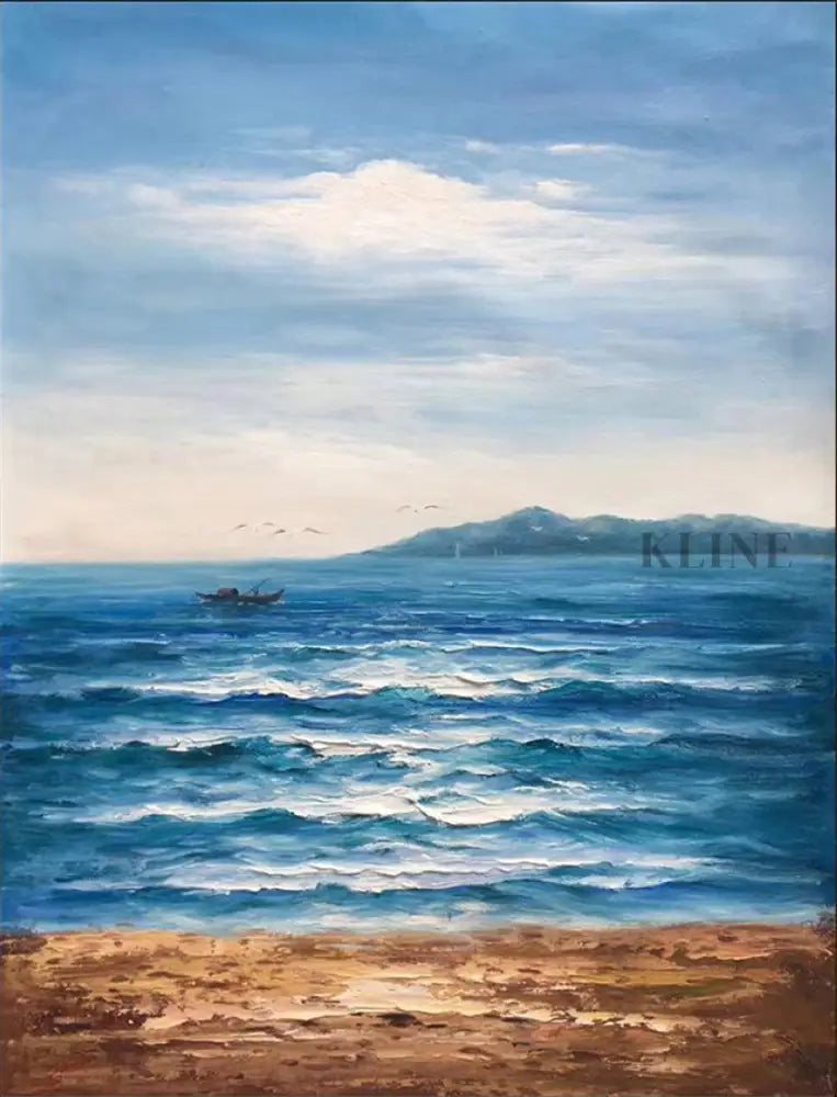 Sunlight Over Santorini - Hand Painting