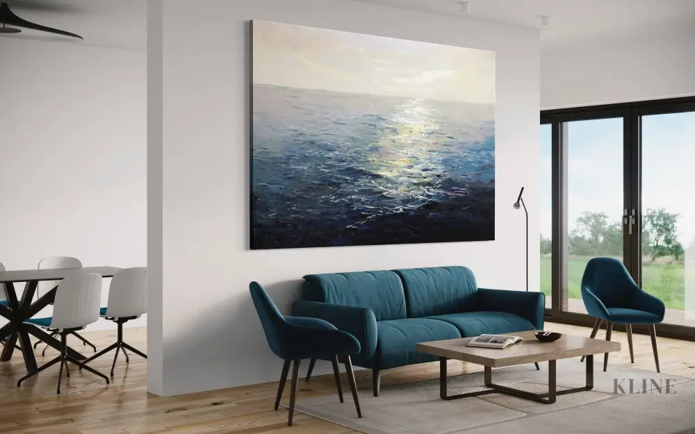 Sunlit Currents - Hand Painting