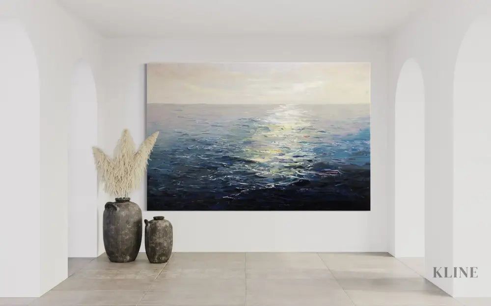 Sunlit Currents - Hand Painting