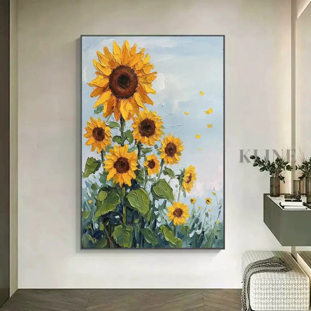 Sunlit Garden - Hand Painting Originalgemälde zum Verkauf