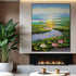 Sunset Chant of the Lotus - Hand Painting