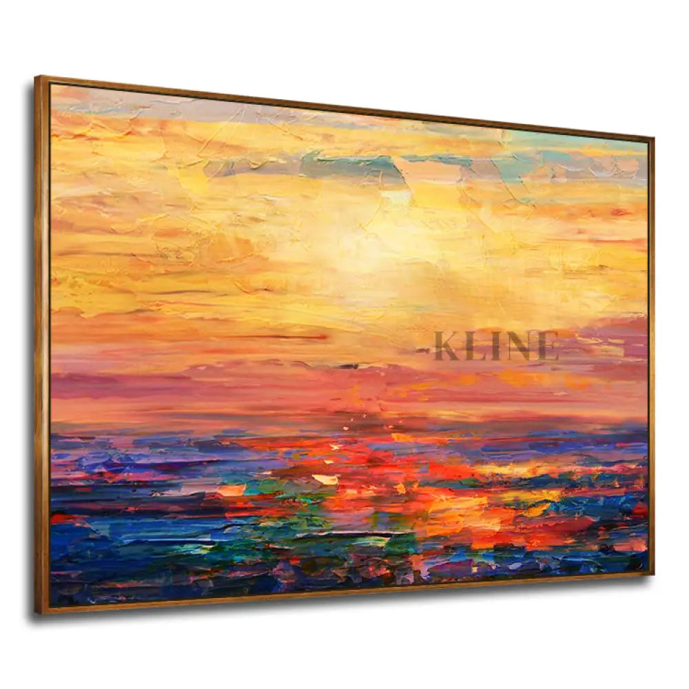 Sunset Handmade Oil Painting - Kline Collective Oferta de viernes negro