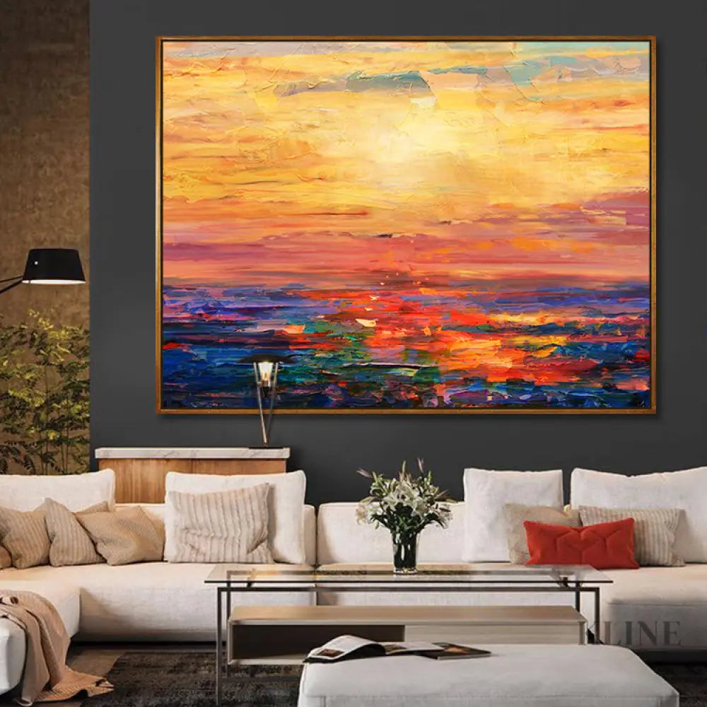 Sunset Handmade Oil Painting - Kline Collective 