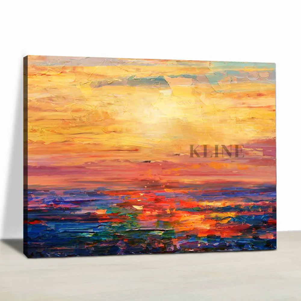 Sunset Handmade Oil Painting - Kline Collective Oferta de viernes negro