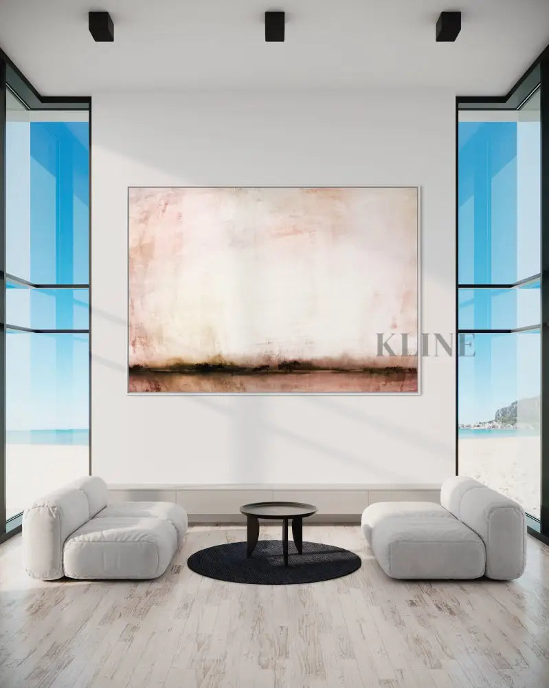 Sunset Walk - Hand Painting Wandkunst für das Esszimmer