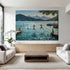 Swiss Lake Serenity - Hand Painting