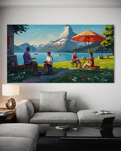 Swiss Picnic - Hand Painting