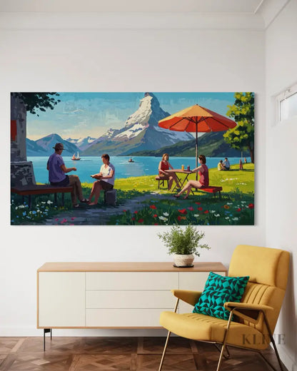 Swiss Picnic - Hand Painting