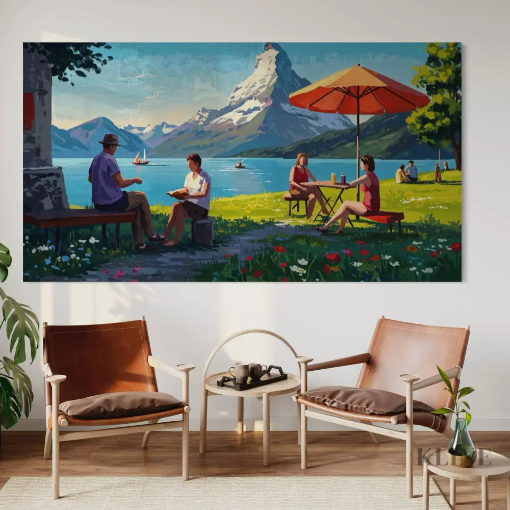 Swiss Picnic - Hand Painting
