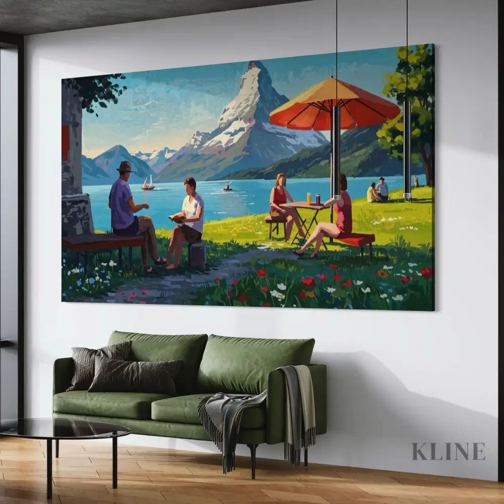 Swiss Picnic - Hand Painting