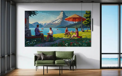 Swiss Picnic - Hand Painting